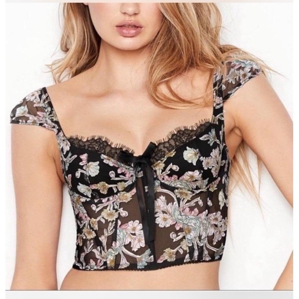 Victorias Secret Dream Angels Floral Corset Bustier Top 34DD TikTok Viral